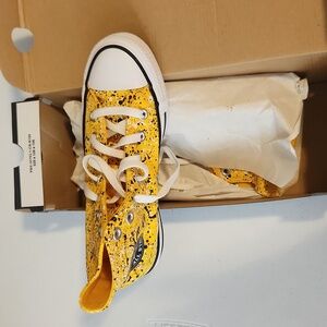 Converse, Unisex M/5 W/7, Yellow/Black/White